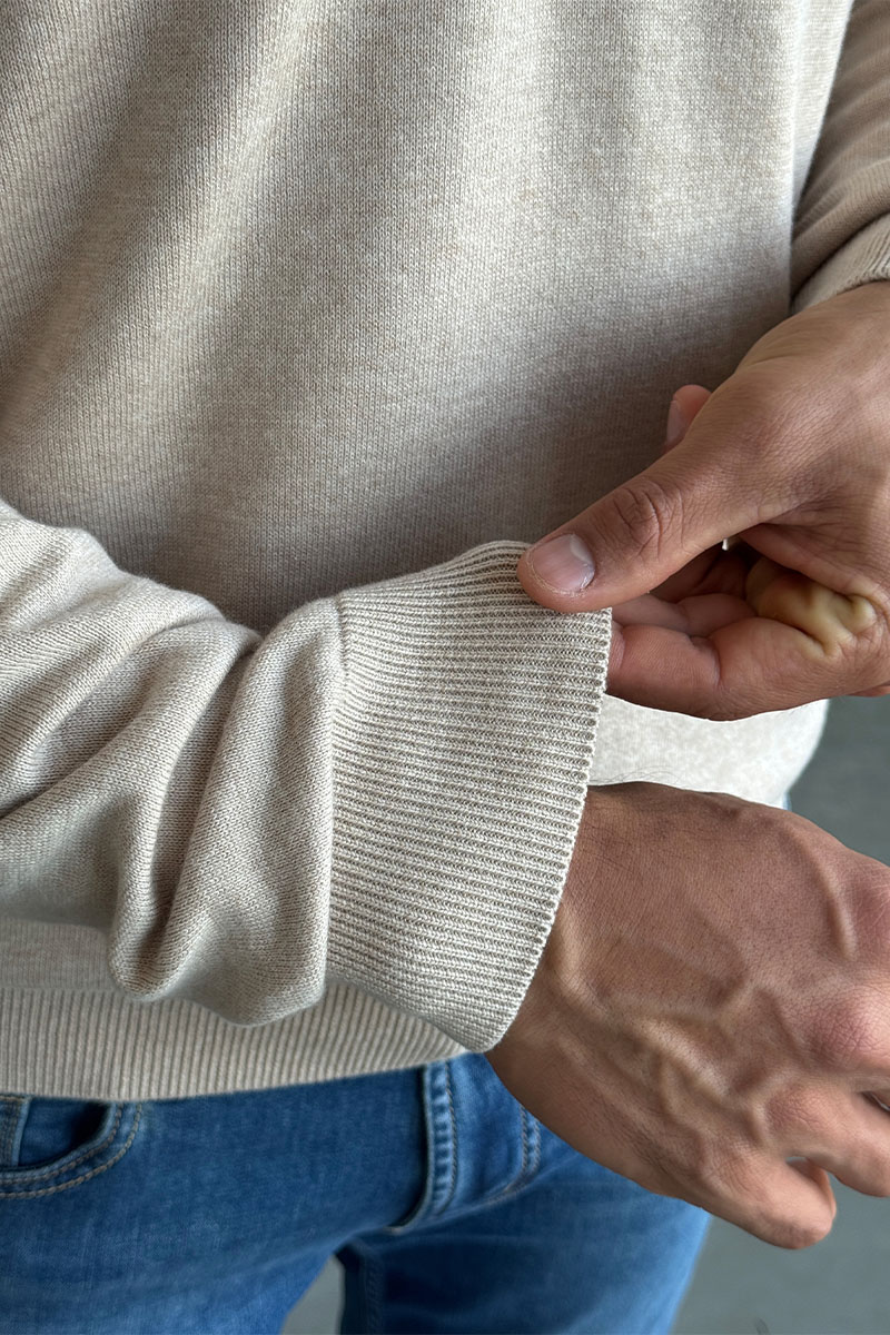 Tommy Hilfiger Кофта бежевого цвета quarter-zip