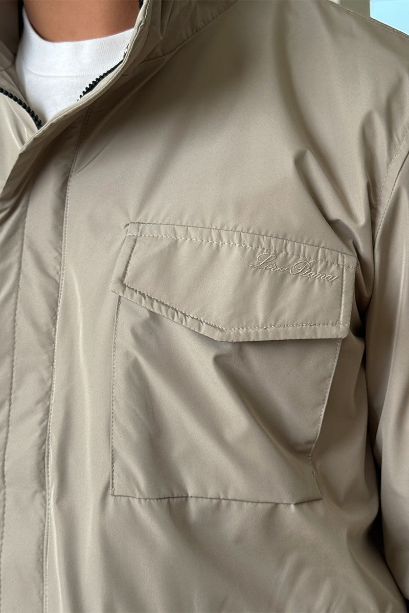 Loro Piana Мужская бежевая куртка Traveler