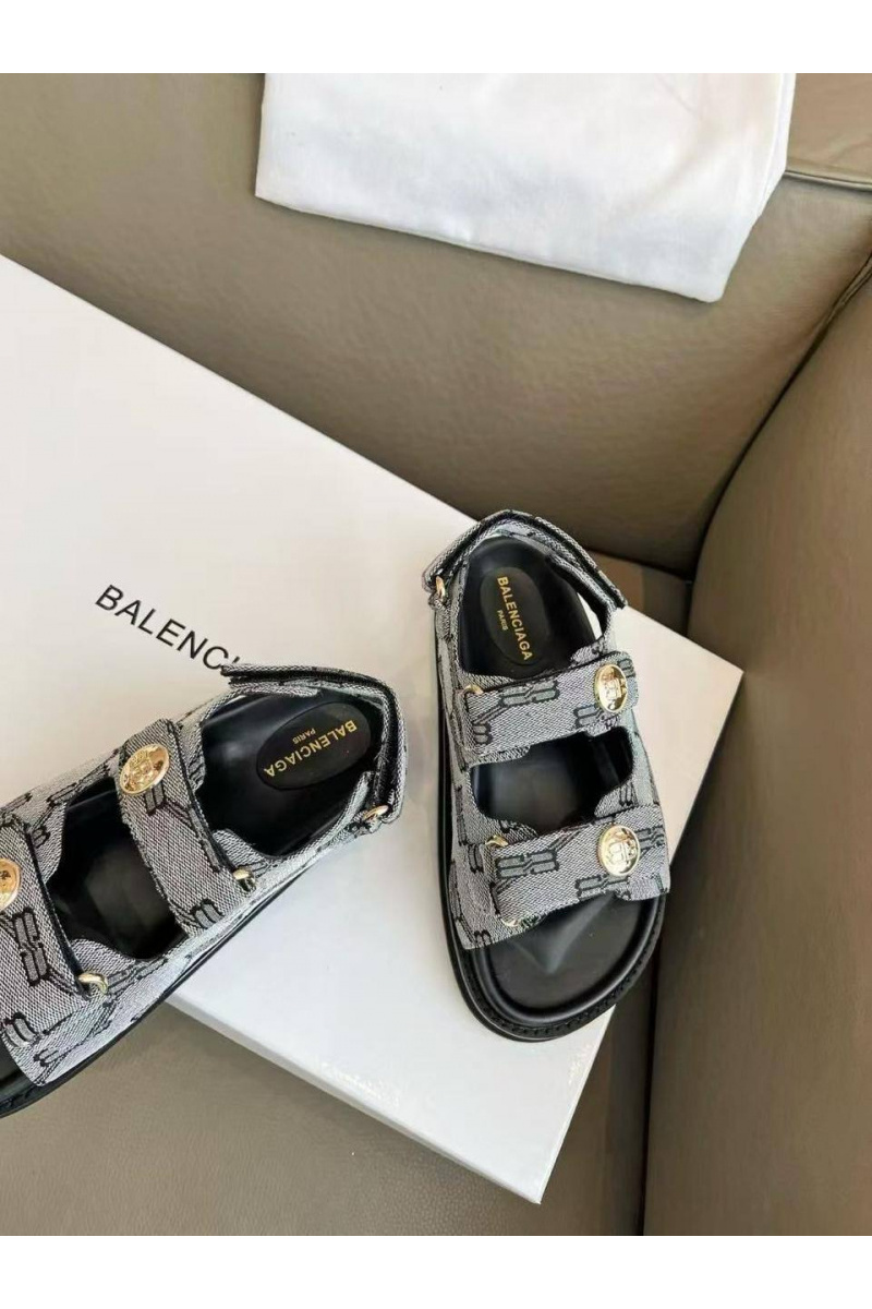 Balenciaga Женские сандалии Jacquard Premium - Grey