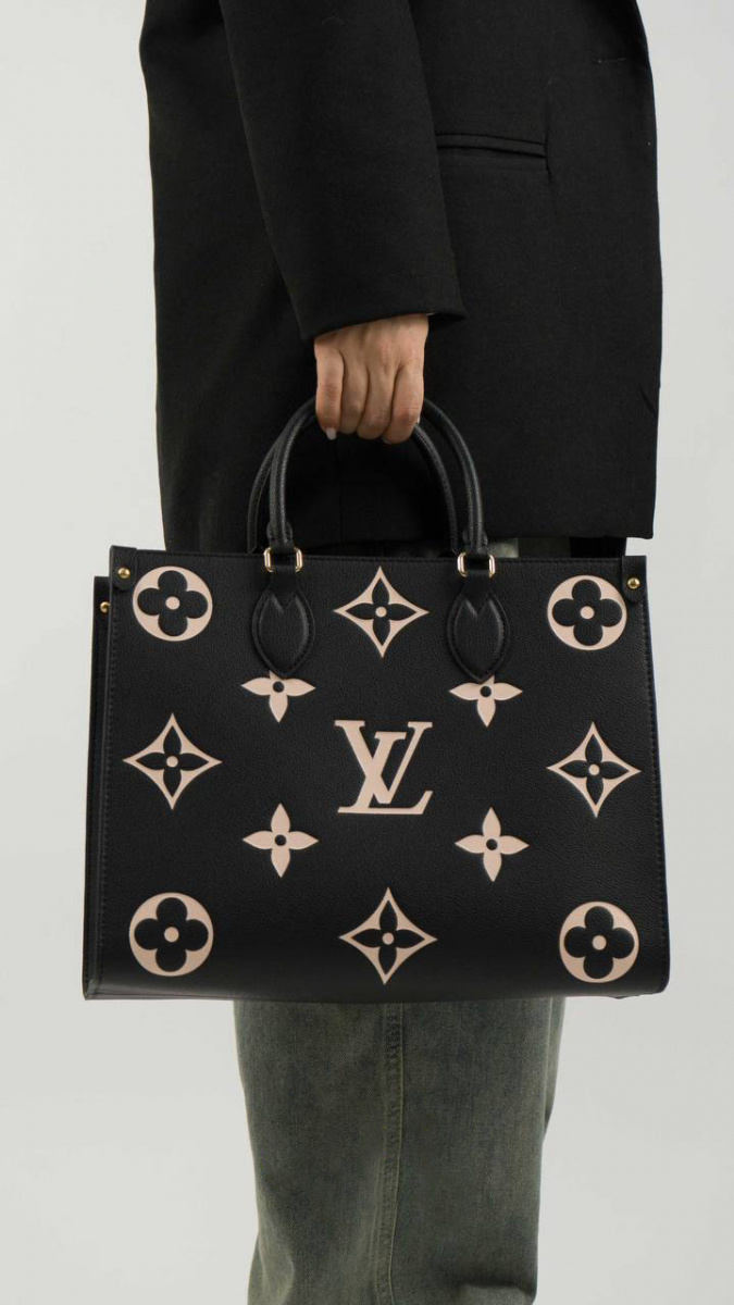 Lоuis Vuittоn Женская кожаная сумка Onthego MM Premium 35x27x14 см