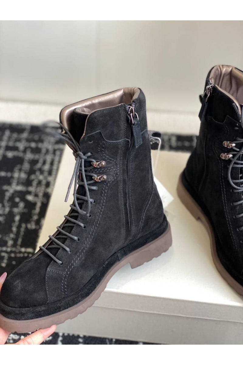 Designer Женские замшевые ботинки Premium - Black