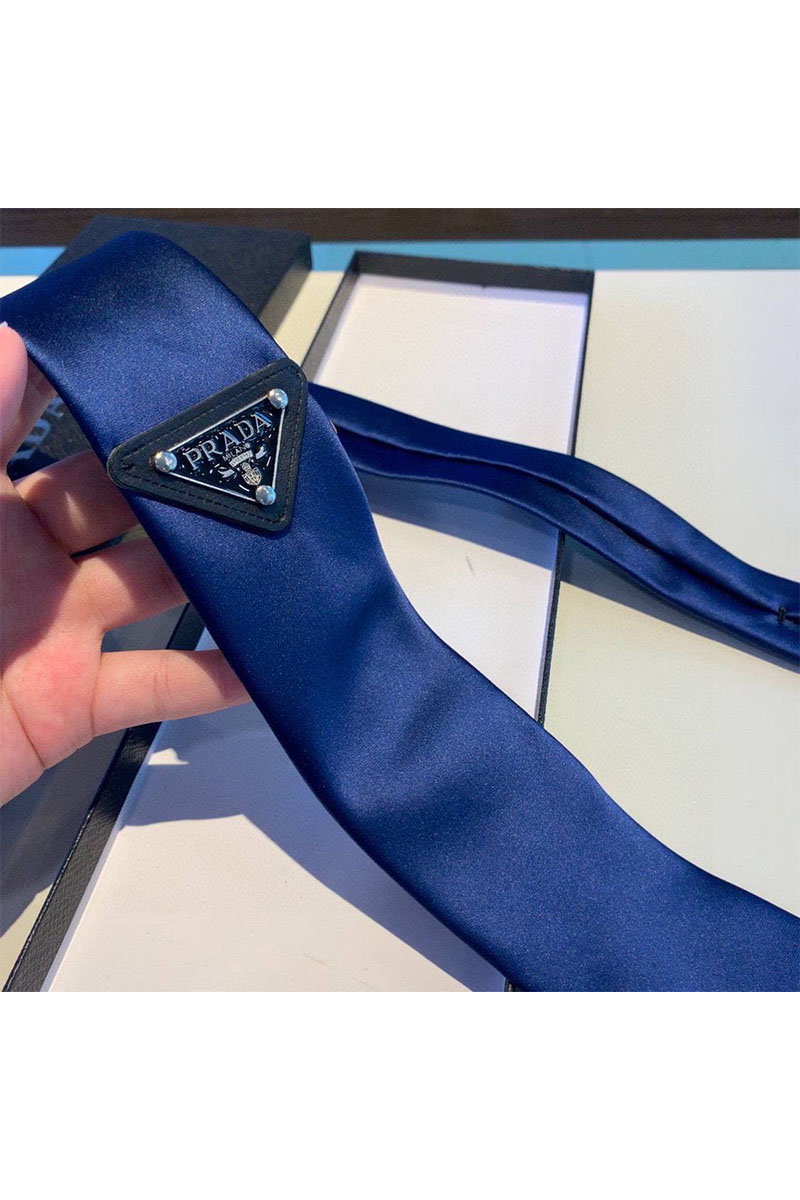 Prada Классический галстук тёмно-синего цвета