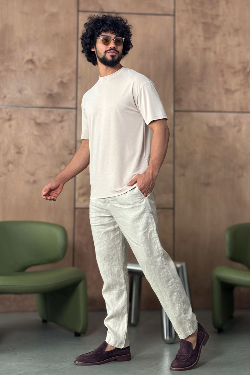 Loro Piana Мужские бежевые брюки 