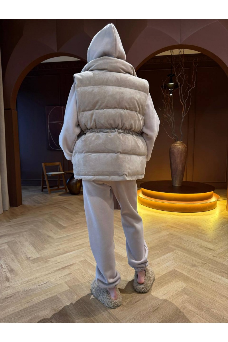 Loro Piana Женский костюм тройка на флисе premium - Beige