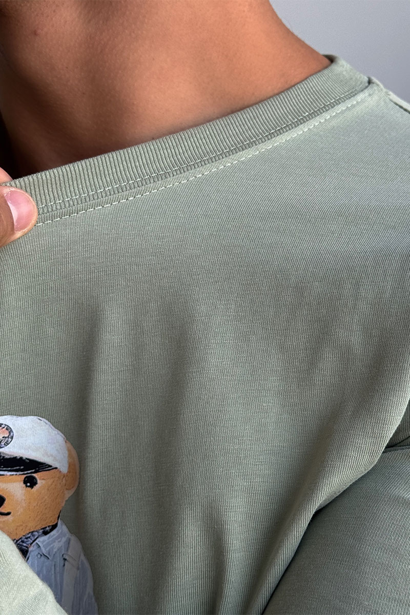 Polo Ralph Lauren Мужской лонгслив "Bear" - Light Green