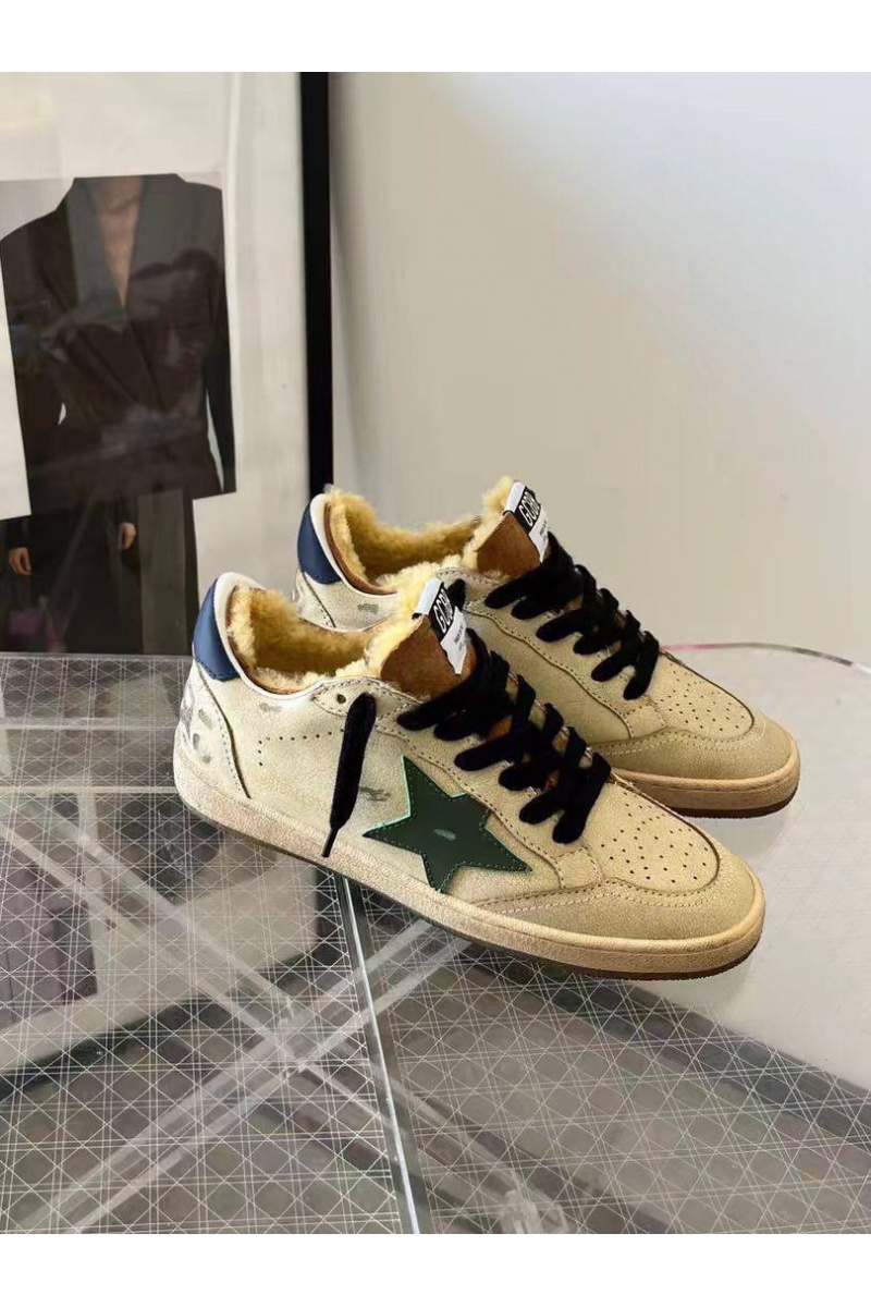 Designer Clothing Женские кроссовки с мехом Golden Goose