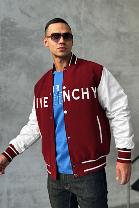 Мужской бомбер Varsity logo-embroidered - Red / White