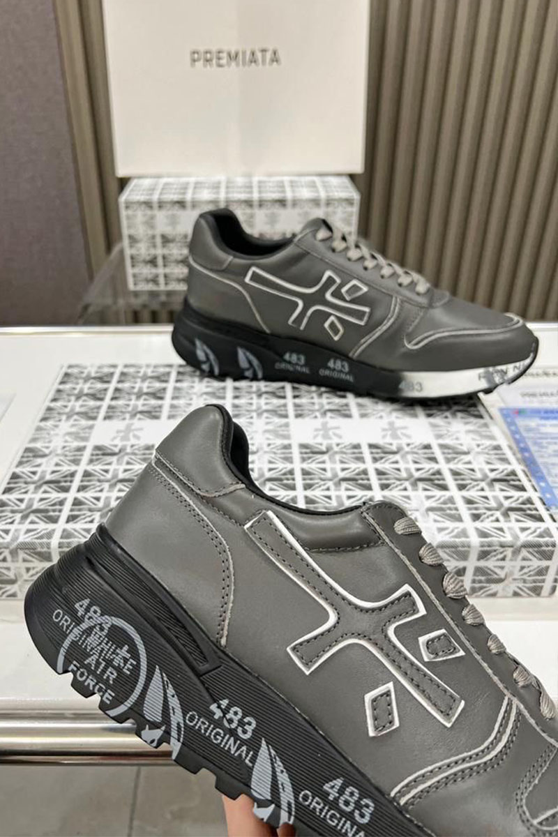 Premiata Кожаные кроссовки Mick - Grey
