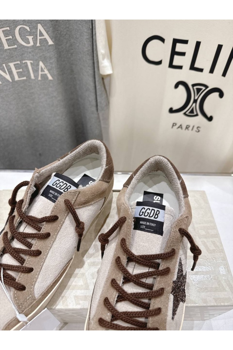 Designer Clothing Женские кожаные кроссовки Golden Goose Super Star premium
