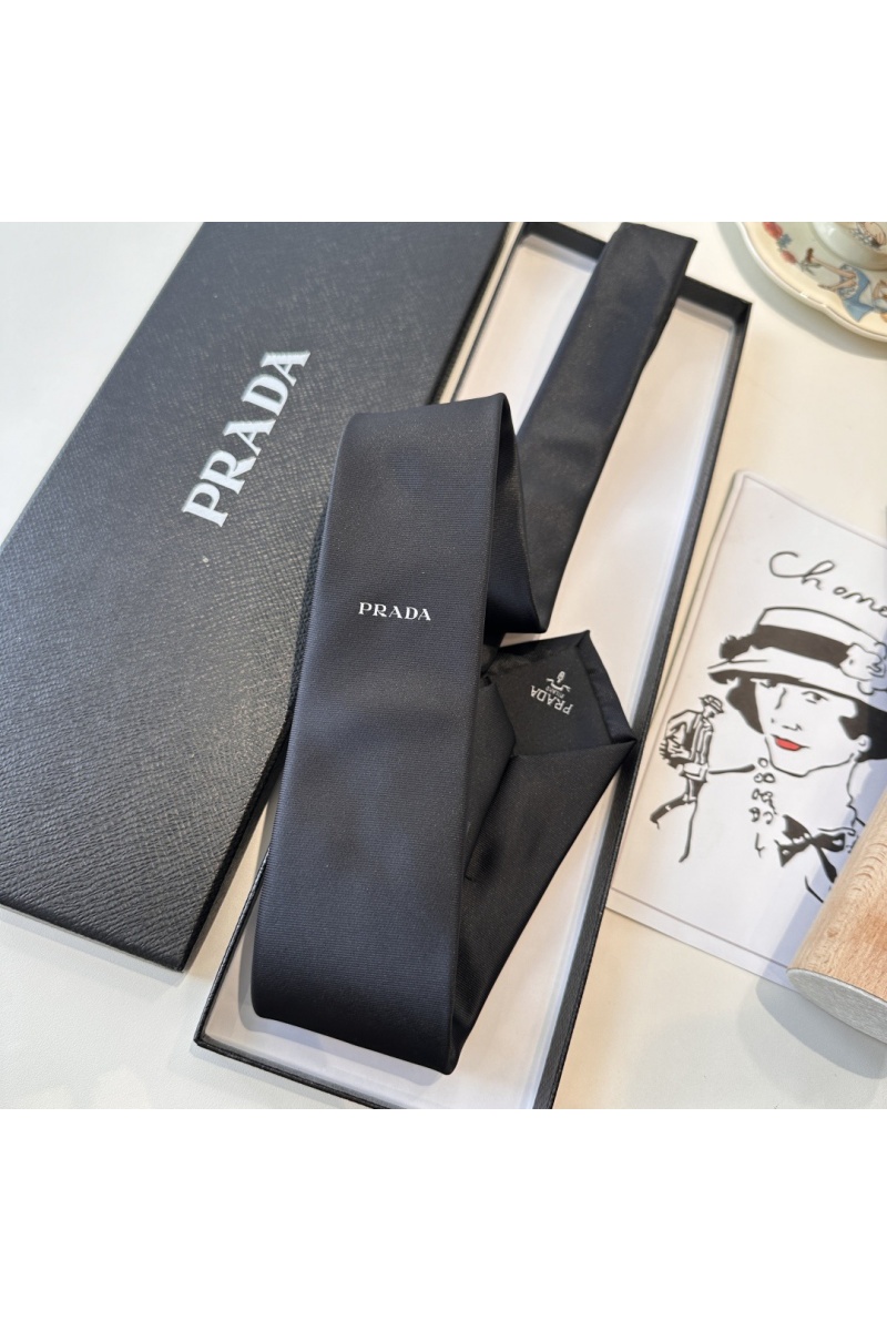 Prada Галстук premium 150x7 см - Black