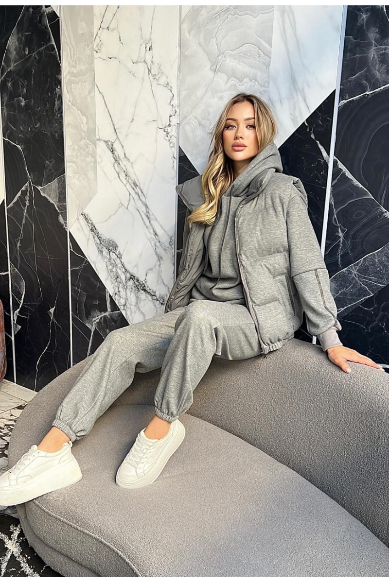 Designer Женский серый костюм тройка 