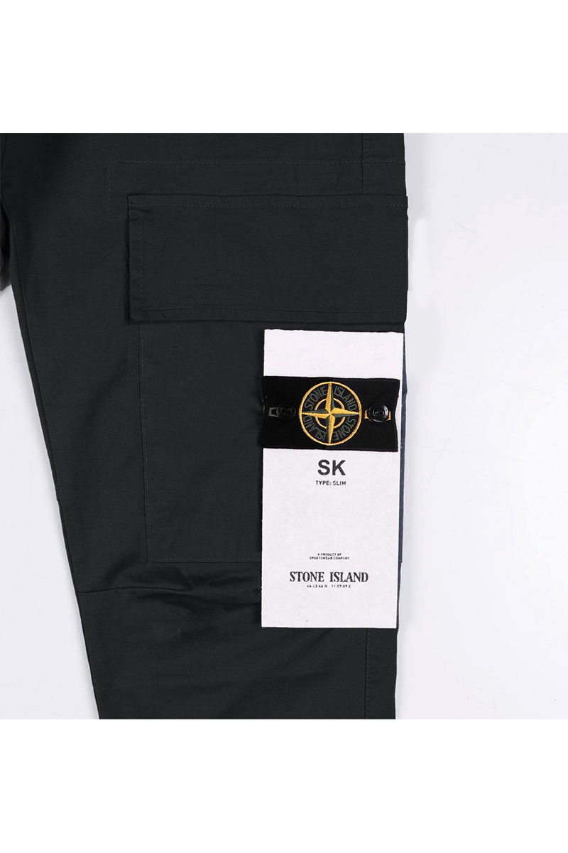 Stone Island Мужские тёмно-серые джоггеры с патчем