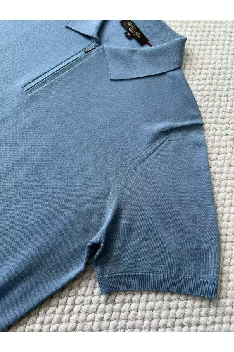 Loro Piana Мужское синее поло premium