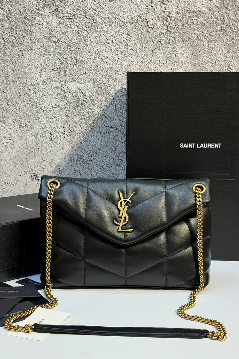 Yves Saint Laurent Кожаная сумка LouLou premium 28x17x9 см
