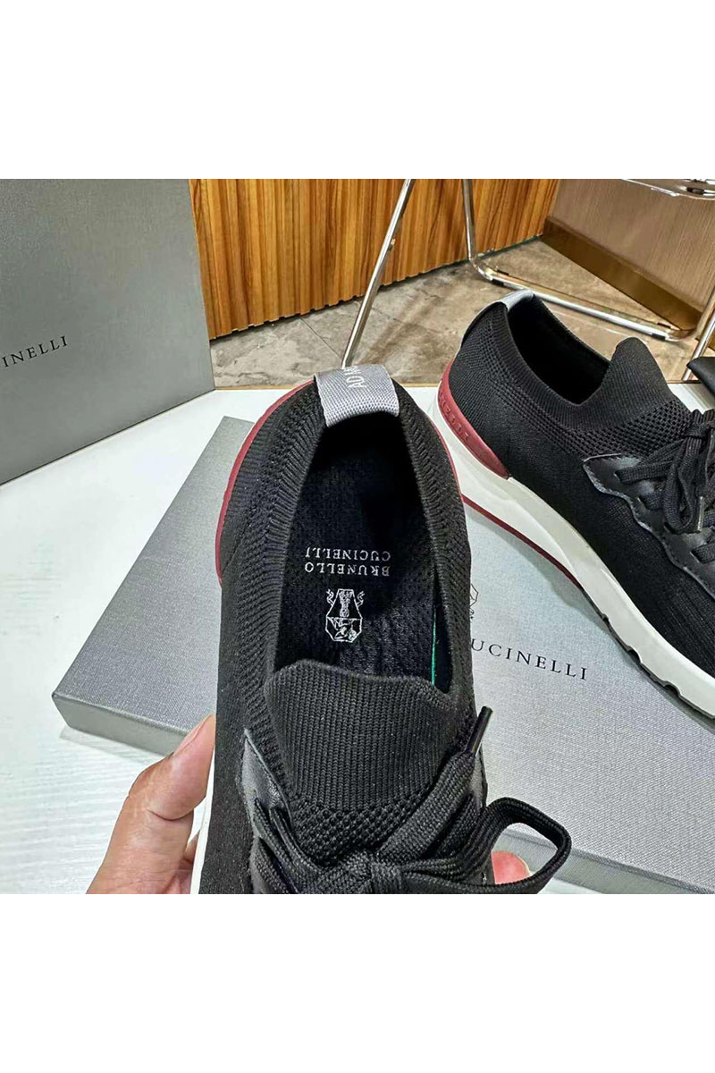 Designer Мужские кроссовки Calfskin Runners - Black