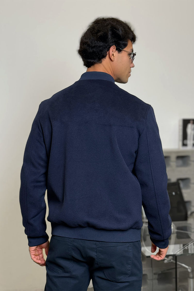 Loro Piana Мужской бомбер синего цвета