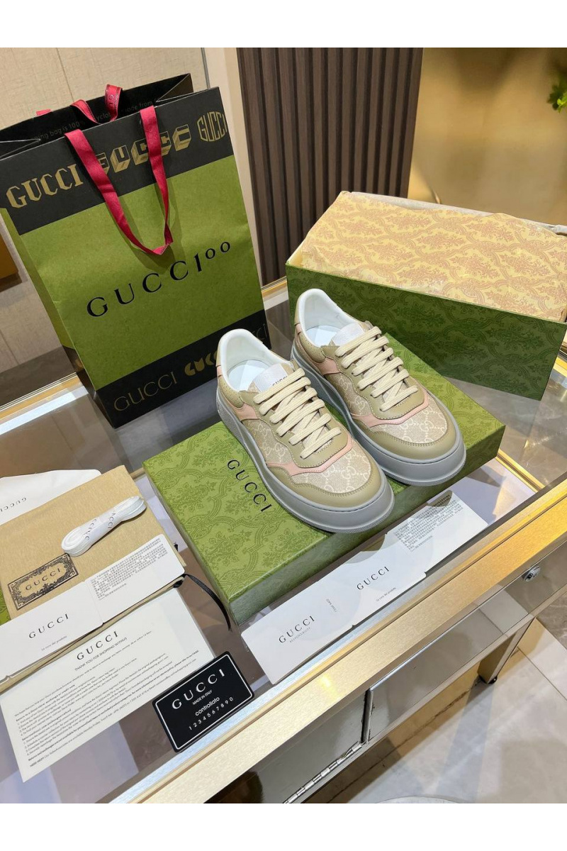 Gucci Женские кроссовки Chunky B Premium - Beige / Grey