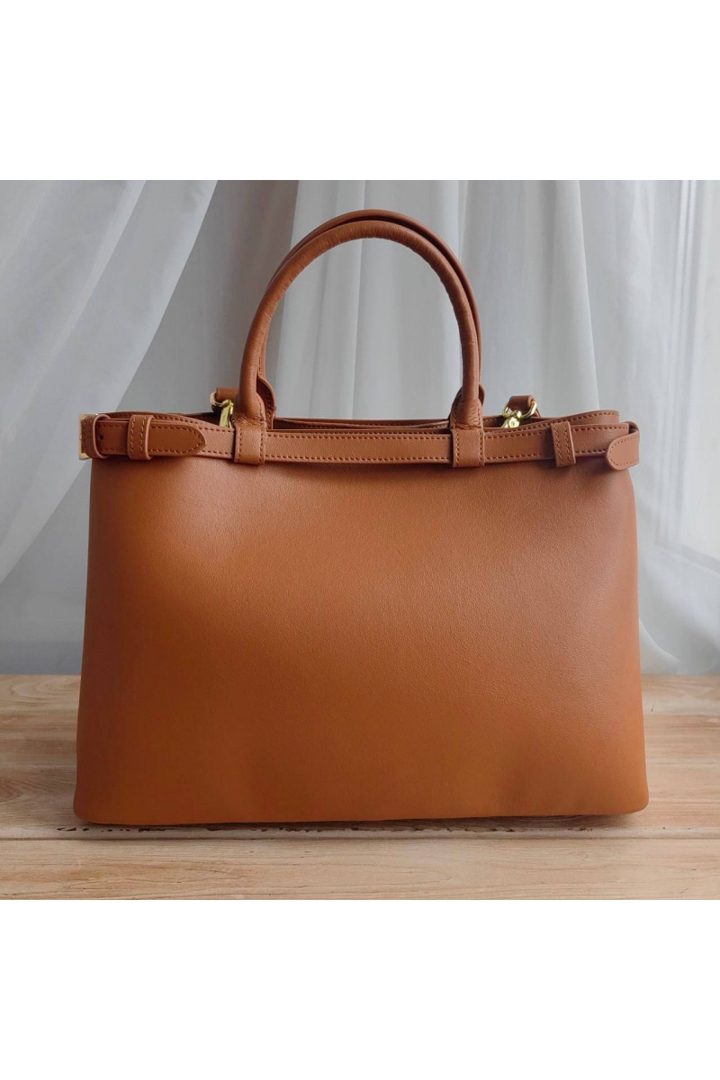 Prada Женская кожаная сумка Buckle 35x25 см (2 расцветки)