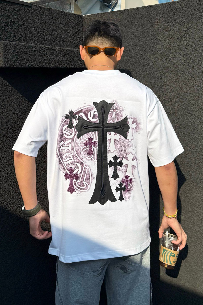 Chrome Hearts Белая оверсайз футболка Premium