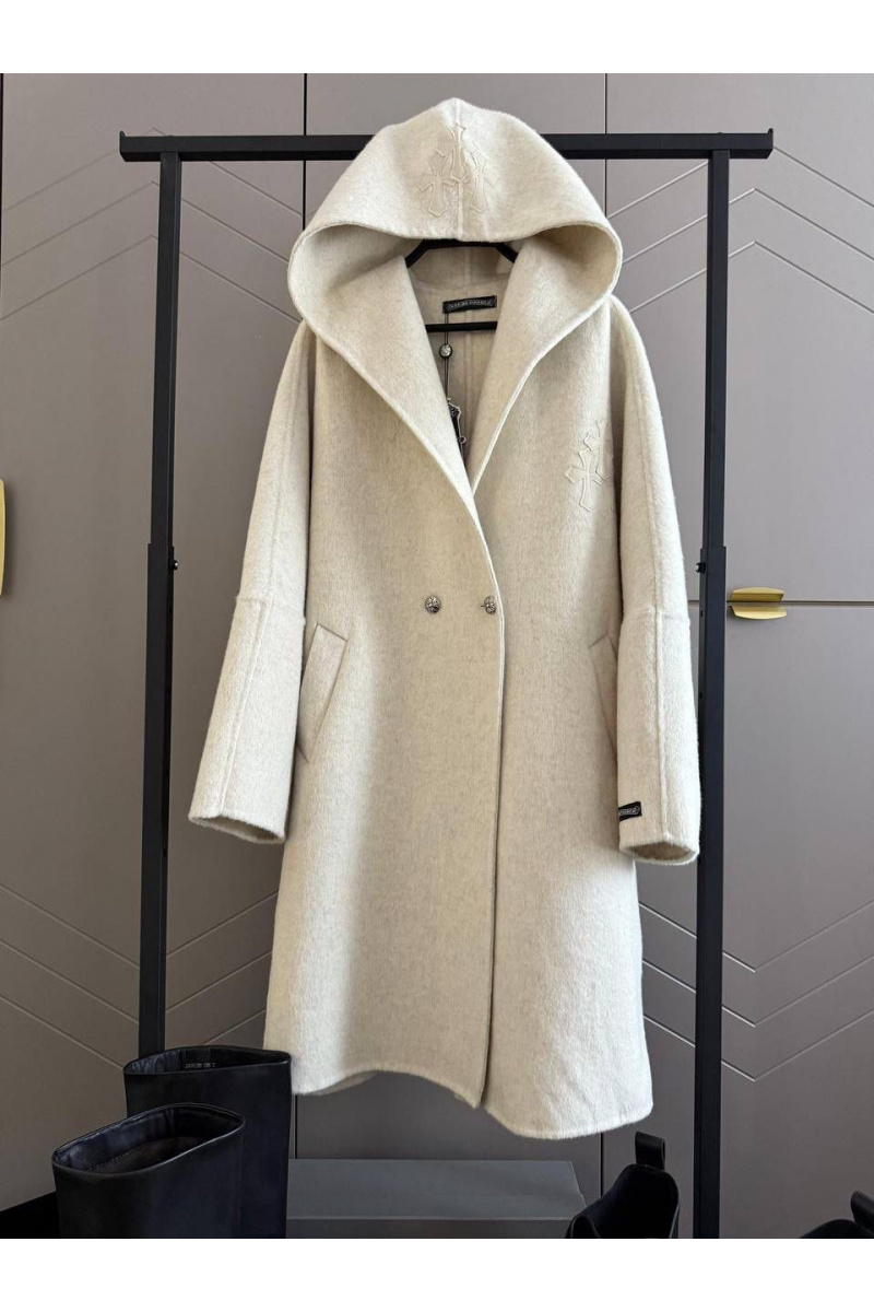 Chrome Hearts Женское пальто с капюшоном premium - Beige