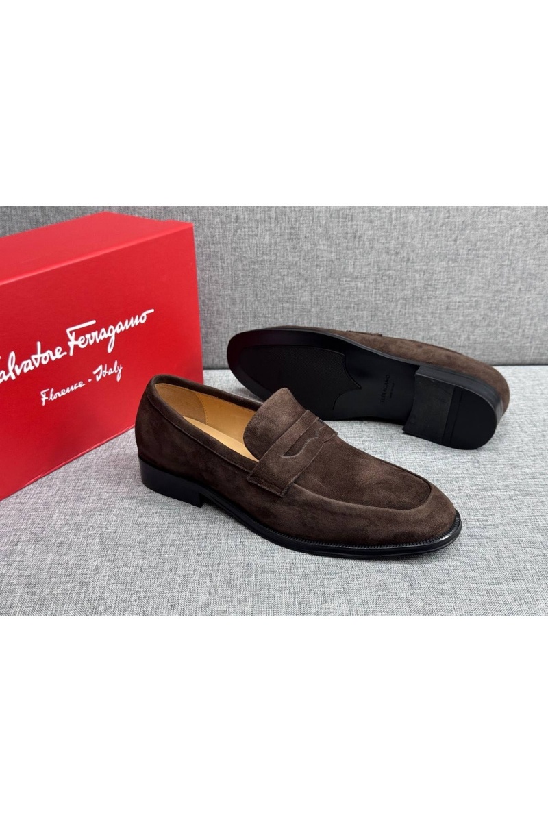 Salvatore Ferragamo Мужские замшевые лоферы