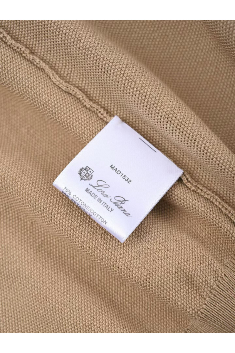 Loro Piana Мужская бежевая футболка premium