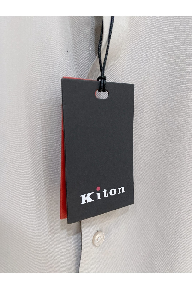 Kiton Мужская серая рубашка premium