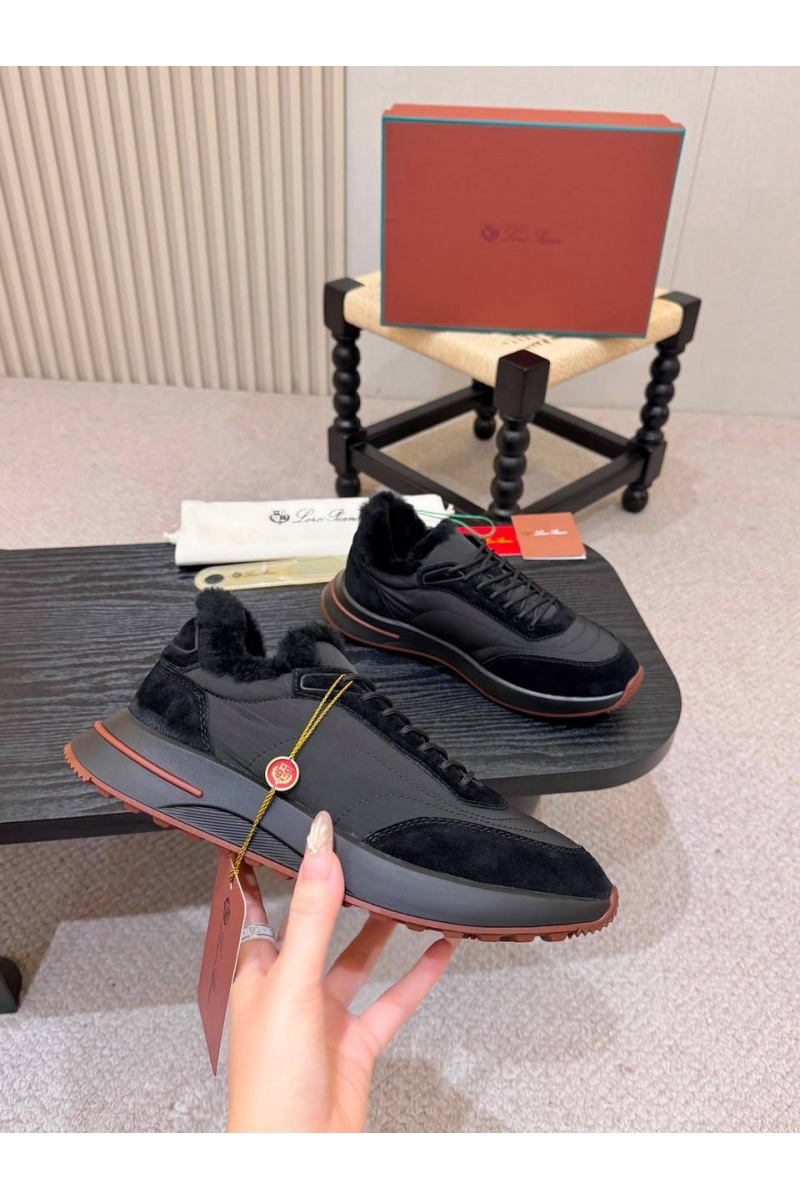 Loro Piana Кроссовки с мехом Week End Walk Evo premium