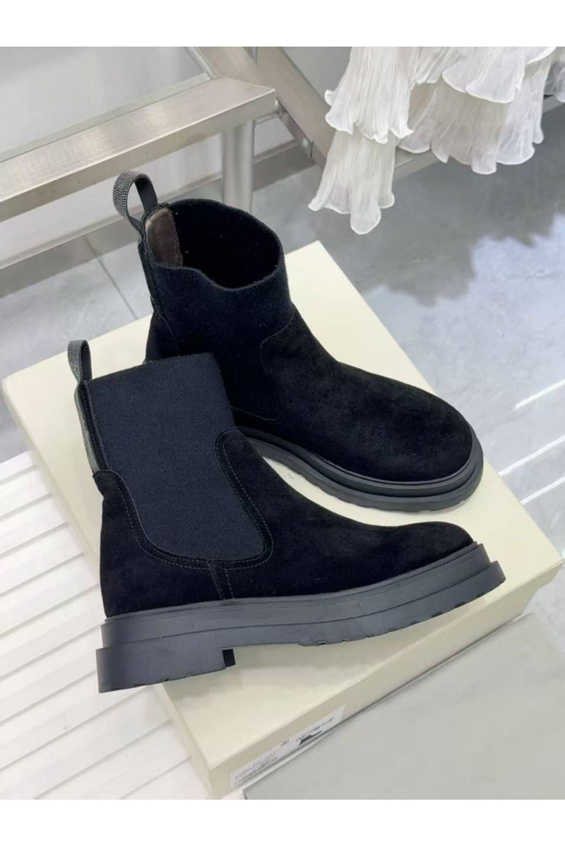 Designer Женские замшевые сапоги premium - Black