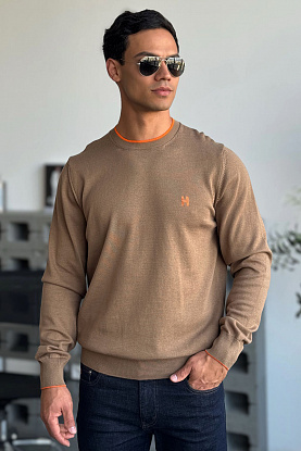 Мужской джемпер H embroidered - Brown