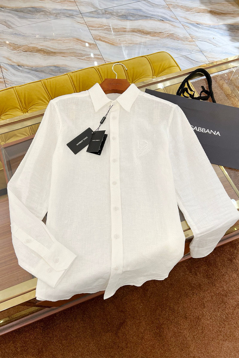 Dоlсе & Gаbbаnа Льняная рубашка Premium - White