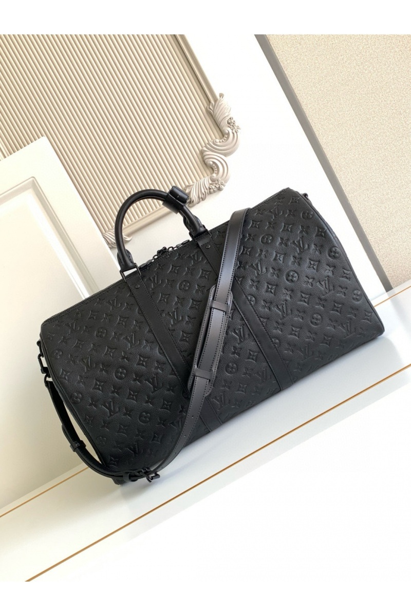 Lоuis Vuittоn Дорожная кожаная сумка Keepal Bondouliere 50 Premium 50x29x23 см