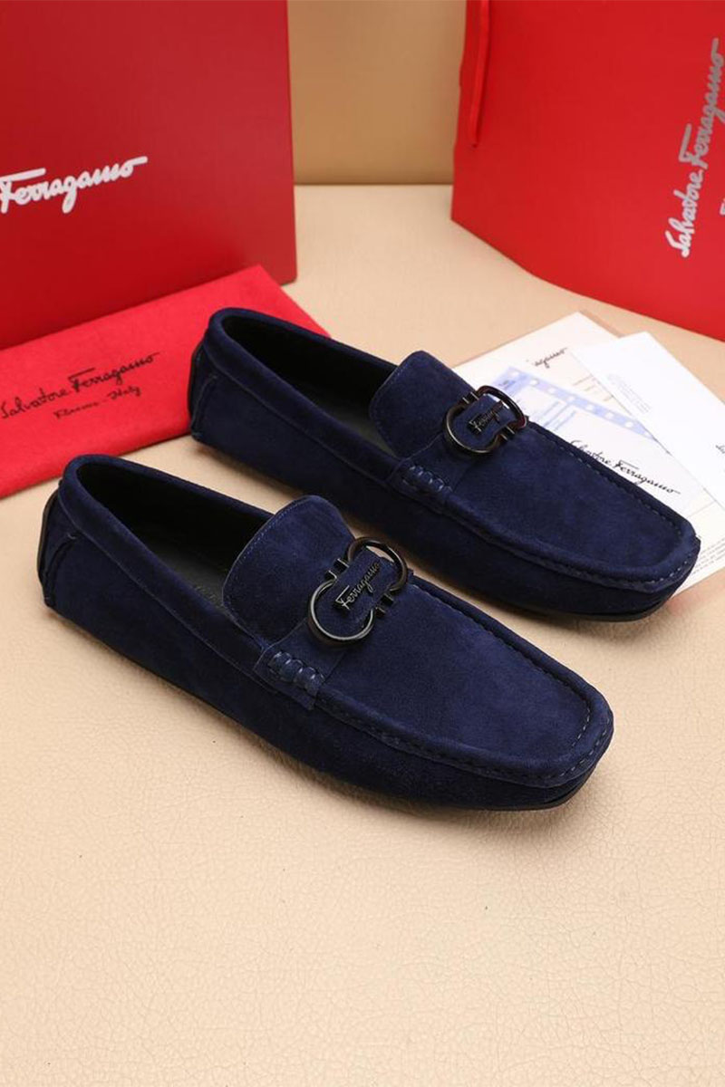 Salvatore Ferragamo Мужские замшевые мокасины 