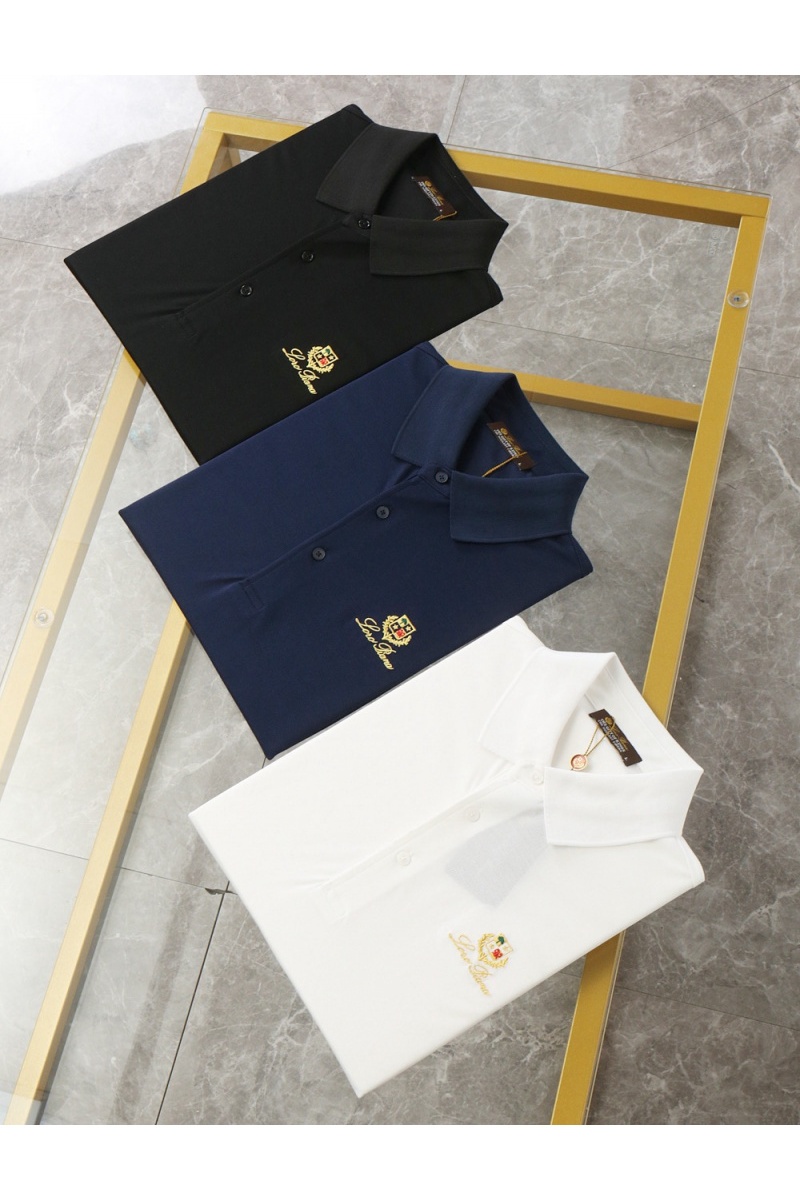 Loro Piana Мужское чёрное поло premium
