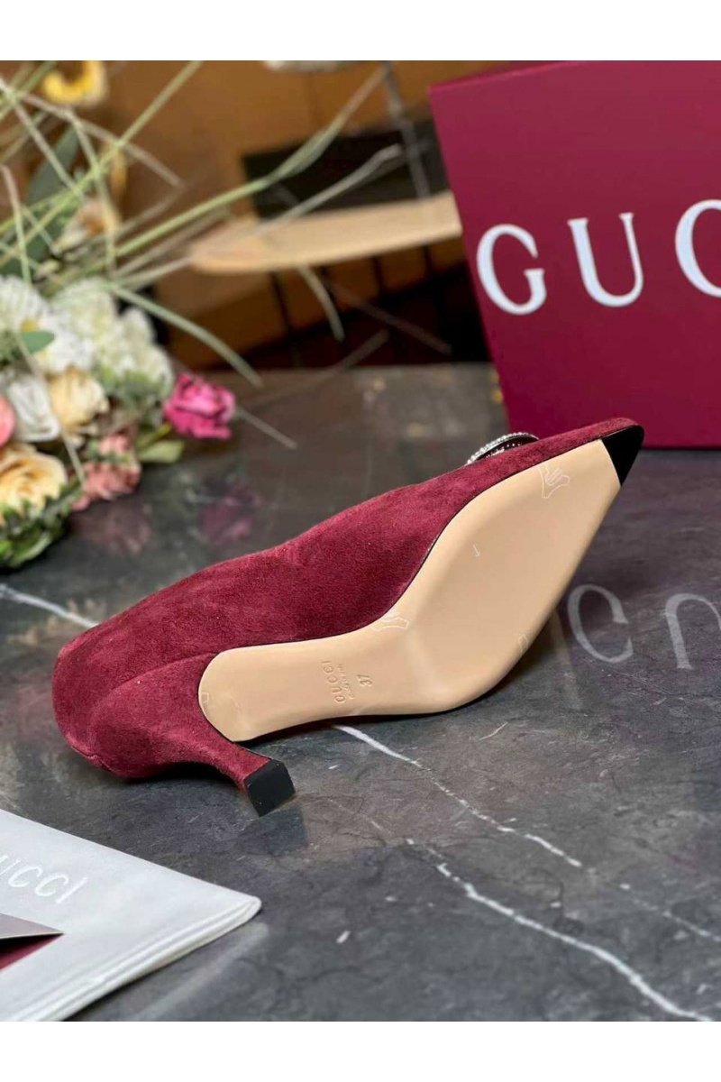 Gucci Женские замшевые туфли GG premium