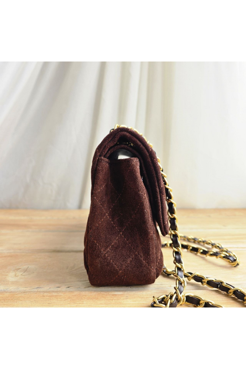 Chаnеl Замшевая сумка Classic Double Flap 25x14 см