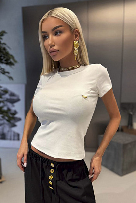 Женская белая футболка premium
