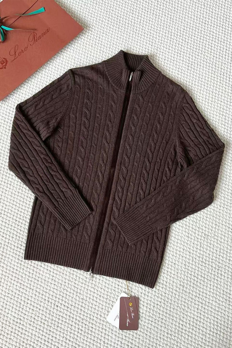 Loro Piana Кашемировый свитер Premium zip-up - Brown 