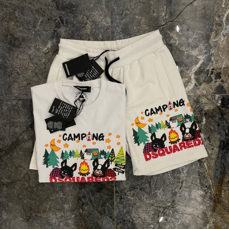 Dsquared2 Мужские шорты "Camping" - White