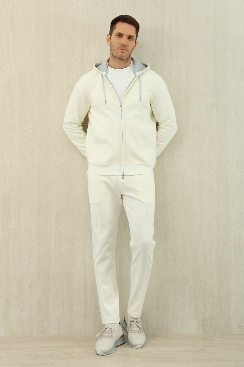 Designer Кофта на молнии Premium - White