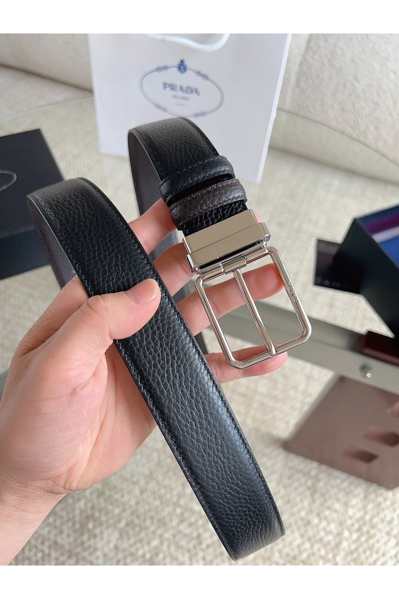 Prada Двусторонний кожаный ремень premium