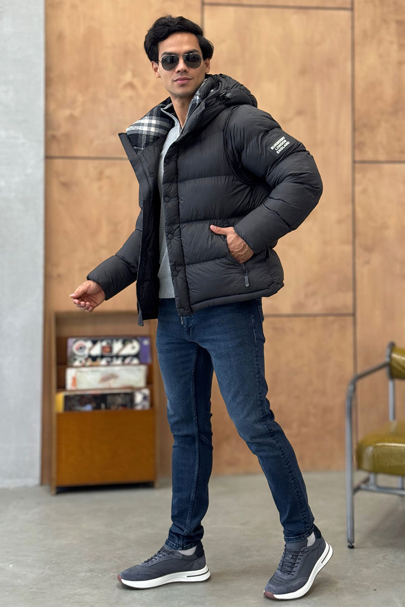 Burberry Серая куртка со съёмными рукавами Lockwell logo-patch