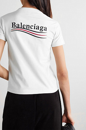 Женская белая футболка Political Campaign logo 