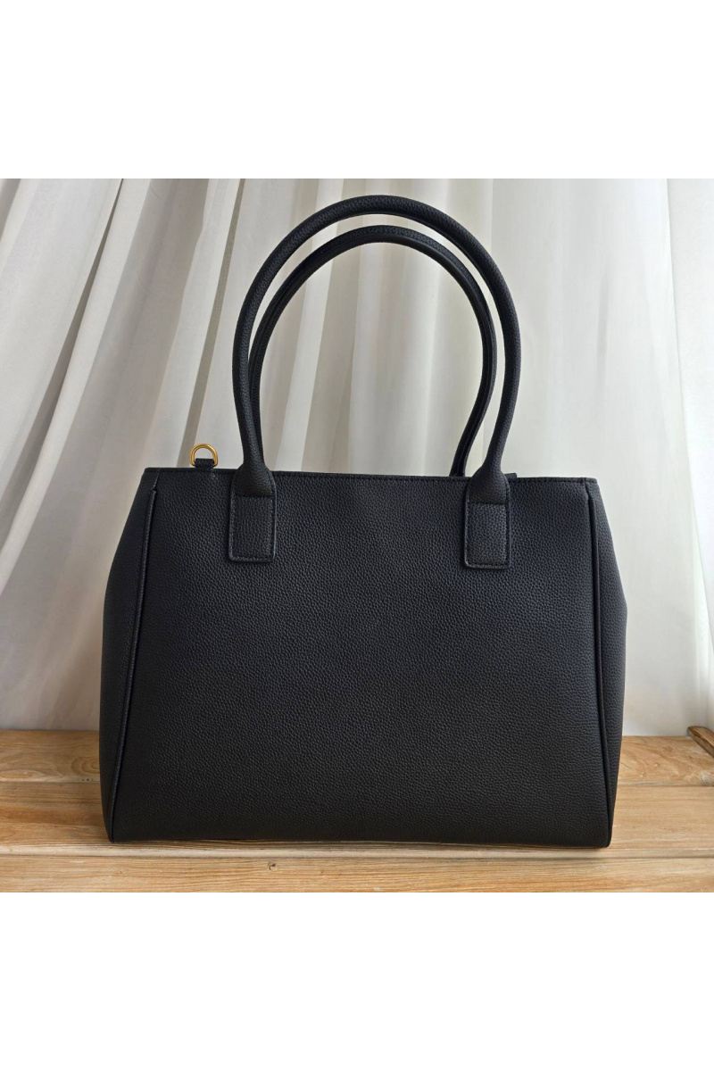  Кожаная сумка Tote 37x29 см - Black