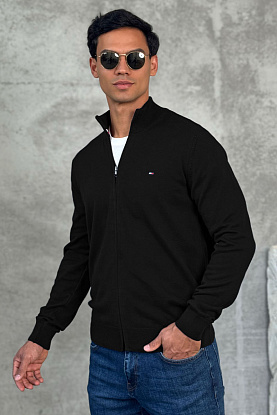 Кофта на молнии flag embroidery - Black 