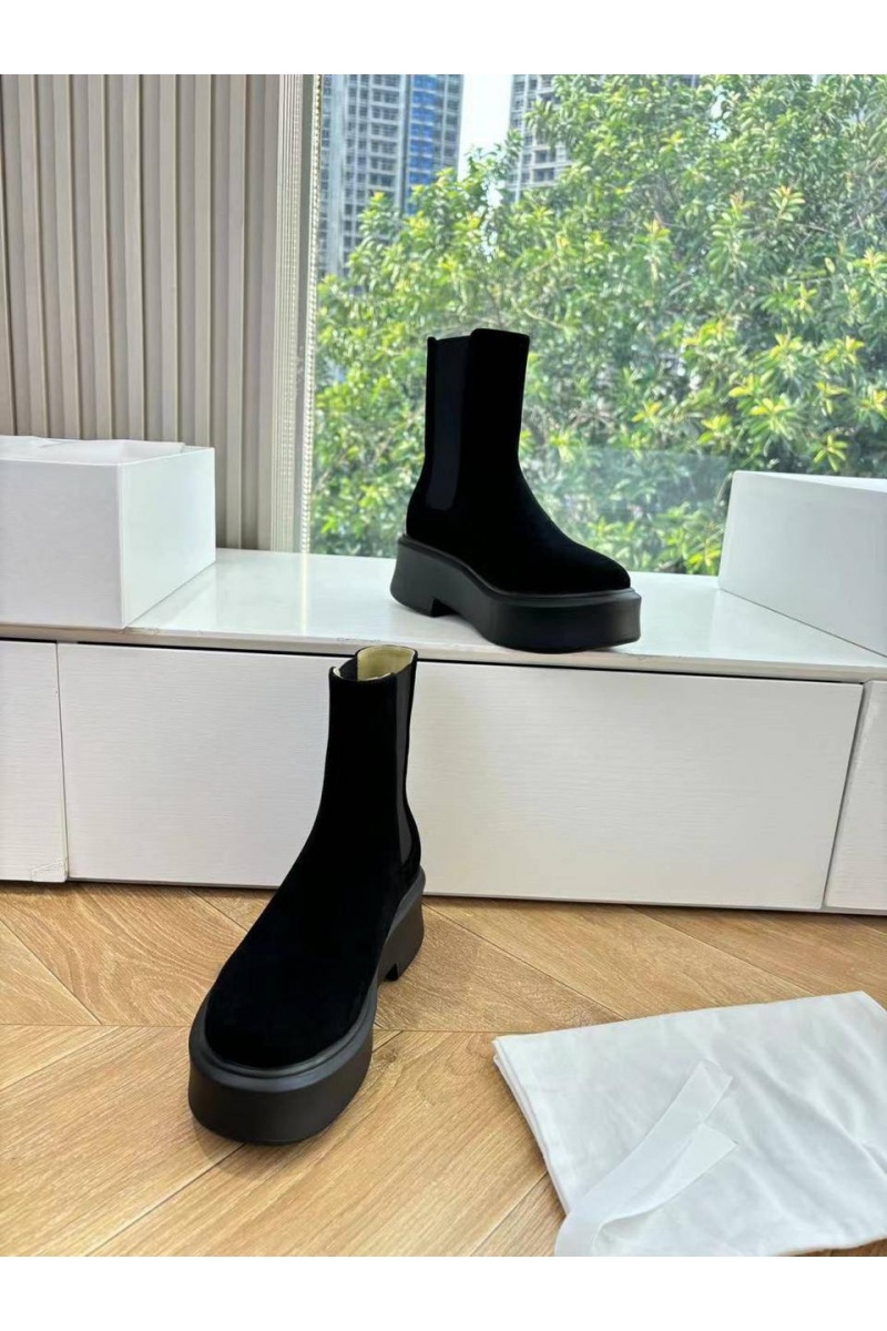 Designer Clothing Женские замшевые сапоги The Row premium - Black