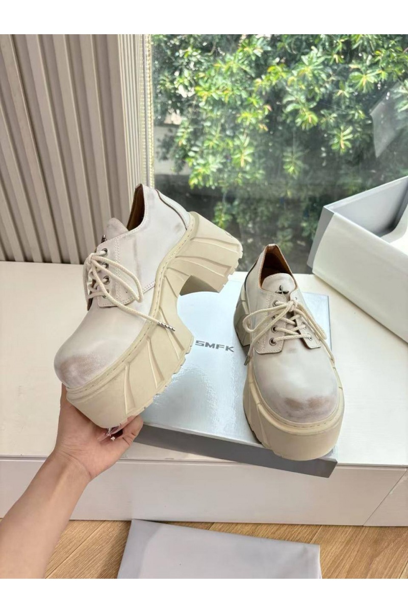 Designer Clothing Женские кожаные ботинки на платформе SMFK premium