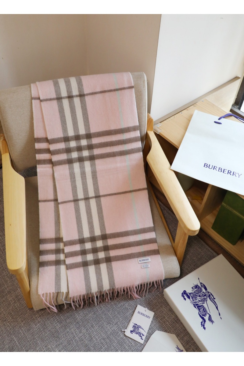 Burberry Шарф two-tone Check premium 168x30 см - Pink