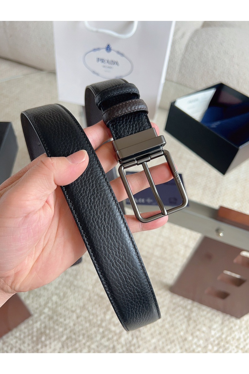 Prada Двусторонний кожаный ремень premium
