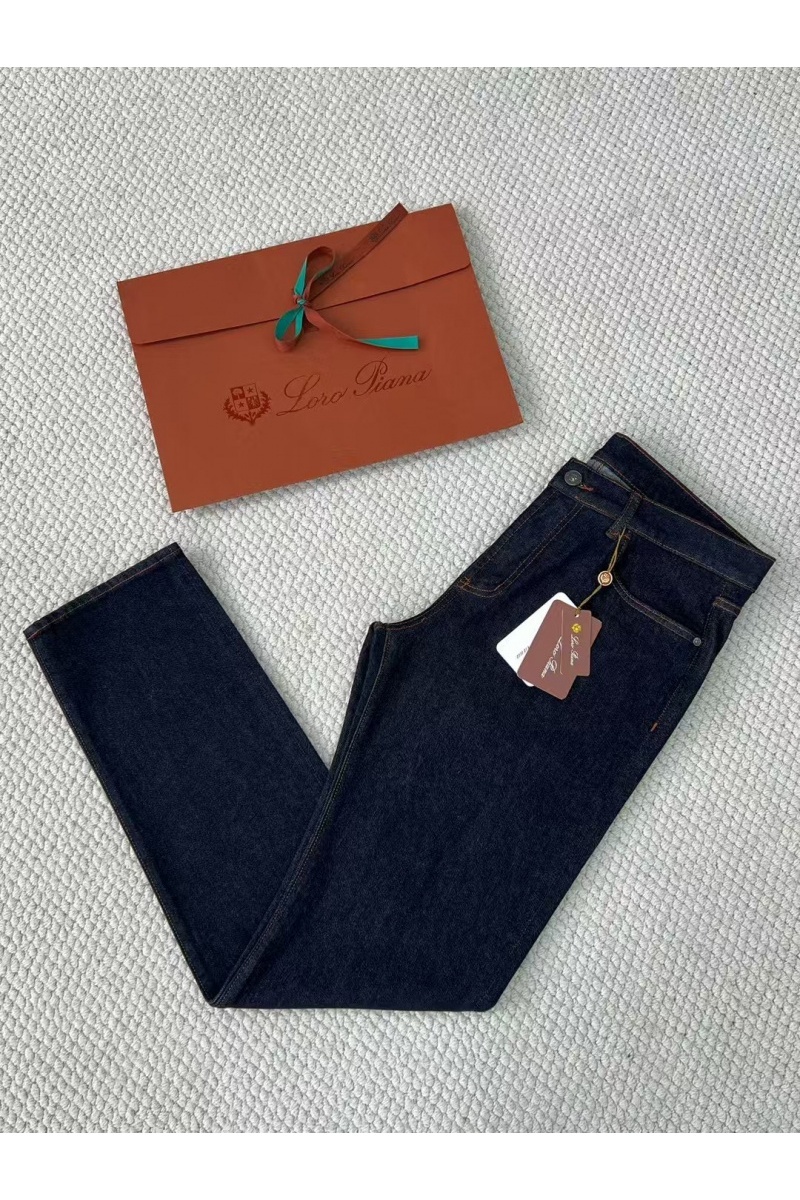 Loro Piana Мужские тёмно-синие джинсы Premium